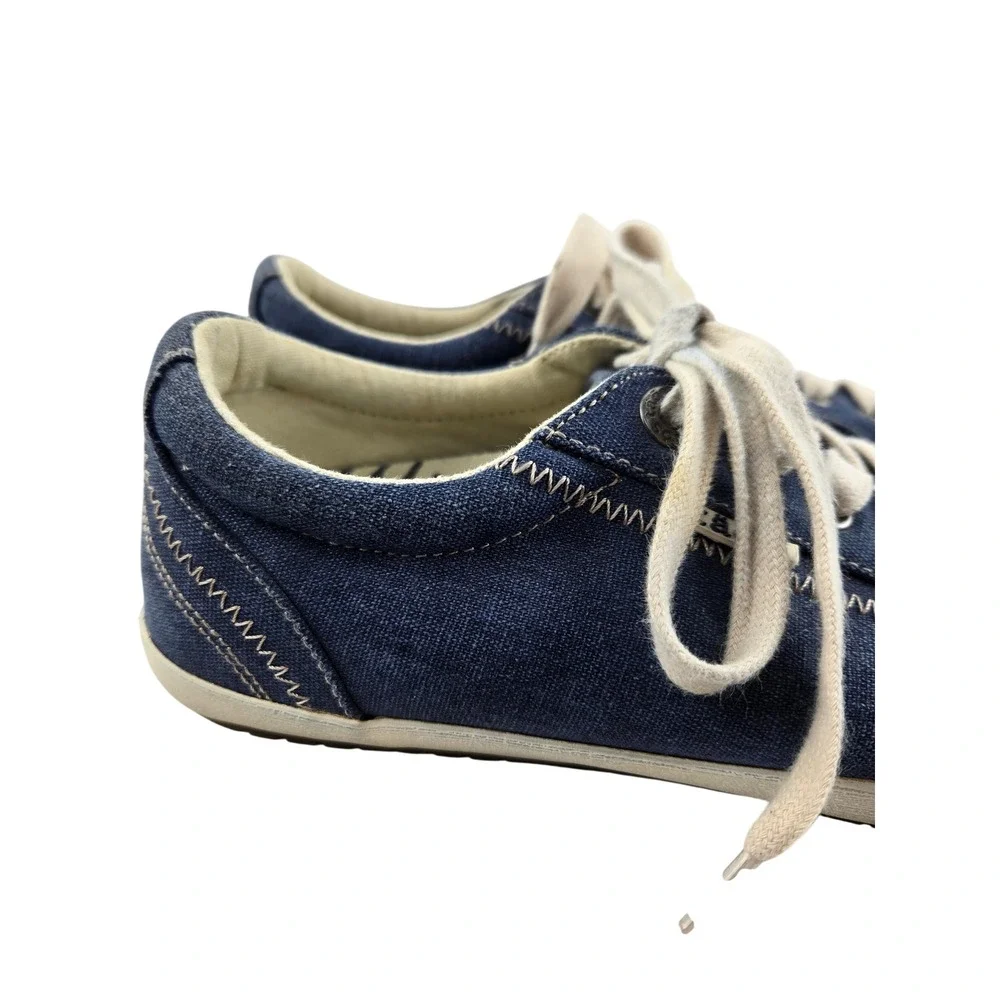 Taos‎ Star Blue Wash Canvas Sneakers Womens 8.5 Lace-Up Comfort Shoes Denim